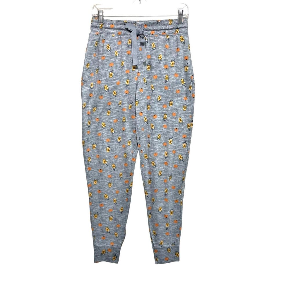 Jaclyn Intimates Pajama Bottoms Womens Small Gray Coffee Pumpkin Latte